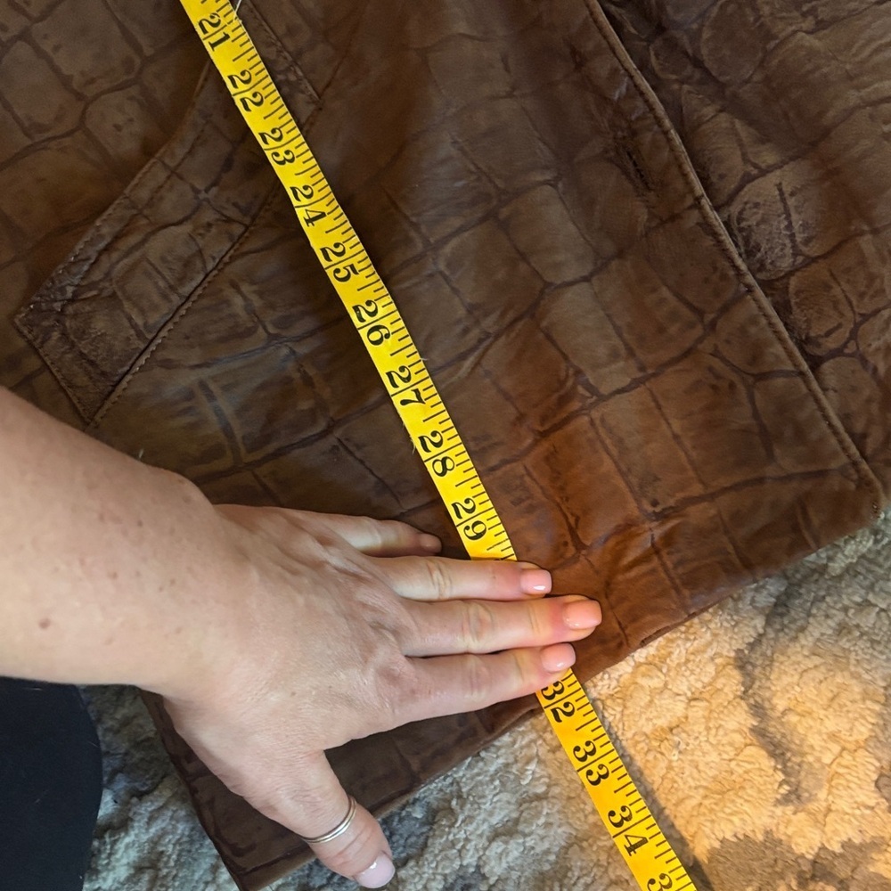 Michael Hoban Crocodile Pattern Brown Blazer - image 8